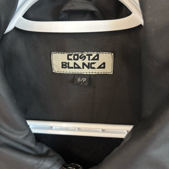 vintage 1990s costa blanca waxy black jacket * accepting offers - Picture 9 of 10